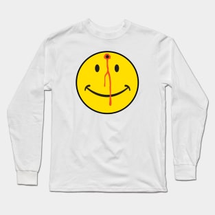 Smiley Face Bullethole Long Sleeve T-Shirt